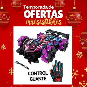 CARRO CONTROL REMOTO TIPO GUANTE-  BOTA HUMO 360º