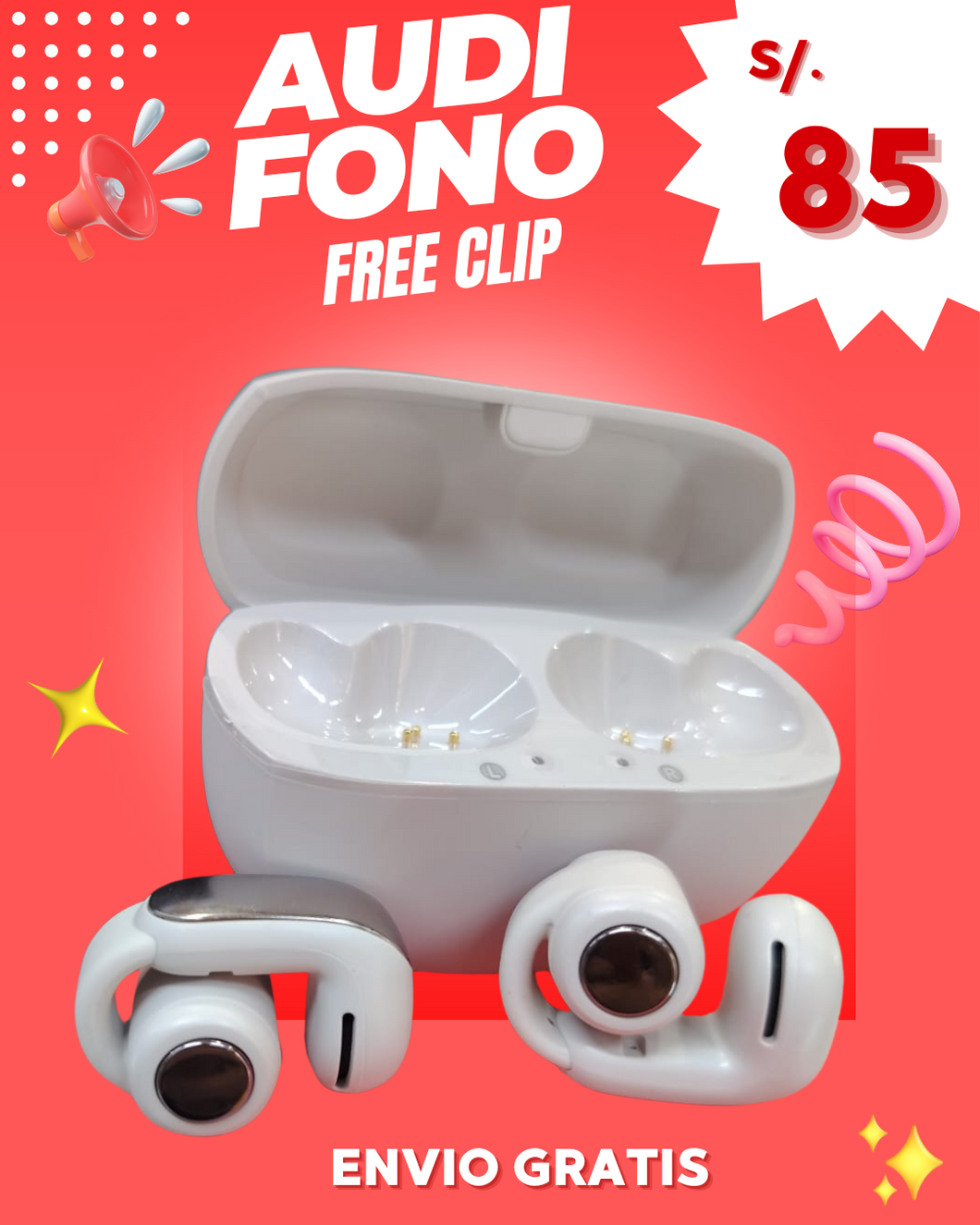 AUDIFONOS FREE CLIP  V12